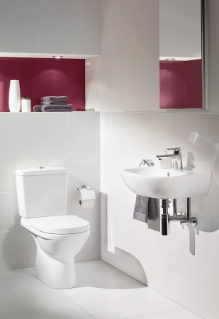 Раковина Villeroy & Boch, O'NOVO, ширина 5500мм, глубина 450мм, высота 180мм, подвесной, отверстие для смес-я одно, перелив-есть, тип перелива-открыты в Сочи и Адлере