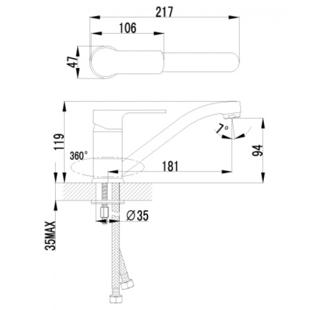 Смеситель Lemark Plus Grace LM1504С для кухни в Сочи и Адлере