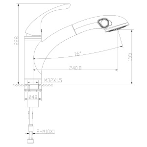 Смеситель Lemark Intense LM5650C для кухни с вытяжным изливом, хром в Сочи и Адлере Смеситель Lemark Intense LM5650C для кухни с вытяжным изливом, хром в Сочи и Адлере