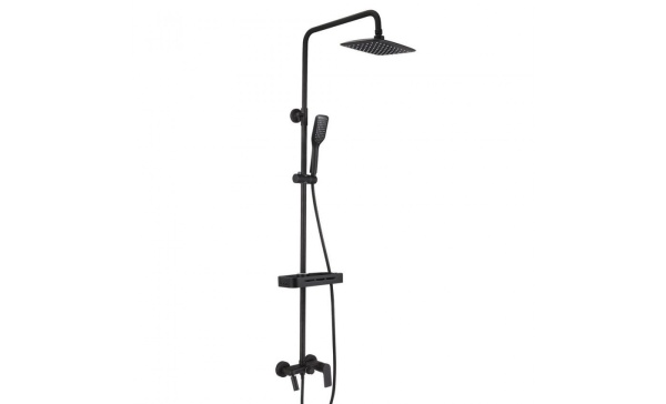 Смеситель Lemark Tropiс LM7002BL для ванны и душа с верхней душ. лейкой "Тропический дождь", черный Смеситель Lemark Tropiс LM7002BL для ванны и душа с верхней душ. лейкой "Тропический дождь", черный