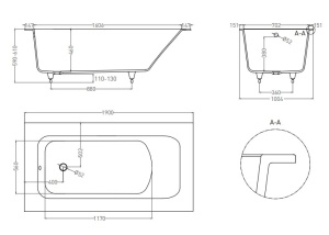 ORLANDA PLUS 190x100 встраиваемая ванна с прямоугольной чашей 1900х1000х600, регулируемые ножки, ширина бортика от 3,5 до 15 см, обрезка бортов по схе в Сочи и Адлере ORLANDA PLUS 190x100 встраиваемая ванна с прямоугольной чашей 1900х1000х600, регулируемые ножки, ширина бортика от 3,5 до 15 см, обрезка бортов по схе в Сочи и Адлере