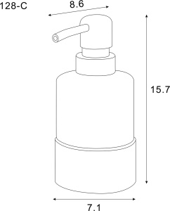 NESSY Дозатор жидкого мыла стеклянный настольный, хром в Сочи и Адлере
