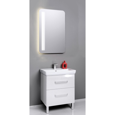 НЕО 60 Зеркало с подсветкой выключателем и возможностью крепить вертикально и горизонтально (Ш35хВ140хГ30) в Сочи и Адлере