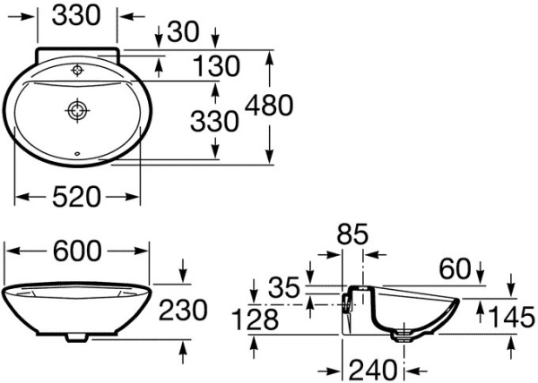 Раковина Fontana 60*48*20 см в Сочи и Адлере Раковина Fontana 60*48*20 см в Сочи и Адлере