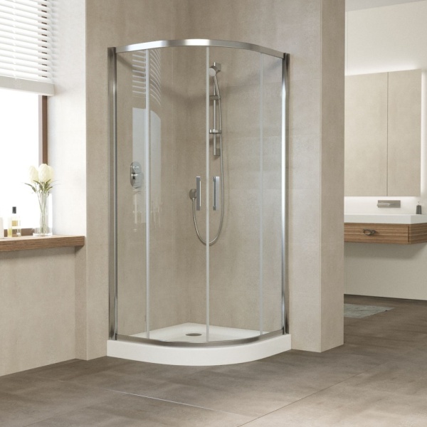 Душевой уголок Vegas Glass ZS 100 08 01 профиль глянцевый хром, стекло прозрачное в Сочи и Адлере Душевой уголок Vegas Glass ZS 100 08 01 профиль глянцевый хром, стекло прозрачное в Сочи и Адлере