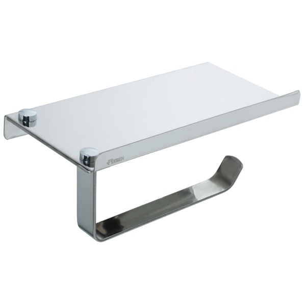 Держатель туалетной бумаги Fixsen Hotel с полкой для телефона, хром (FX-31011)