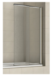 Шторка для ванны 800*1400 мм (раздвижная) стекло прозрачное, 5 мм. Easy Clean профиль серебро в Сочи и Адлере