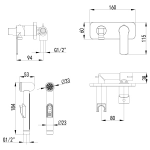 Гигиенический душ со смесителем Lemark Plus Grace LM1519C Хром в Сочи и Адлере Гигиенический душ со смесителем Lemark Plus Grace LM1519C Хром в Сочи и Адлере