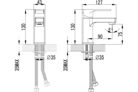 Смеситель Lemark Plus Grace LM1506С для раковины в Сочи и Адлере