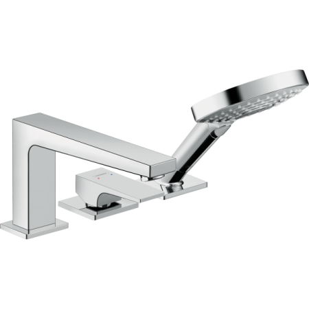 Смеситель Hansgrohe Metropol на край ванны, на 3 отверстия 32551000, хром