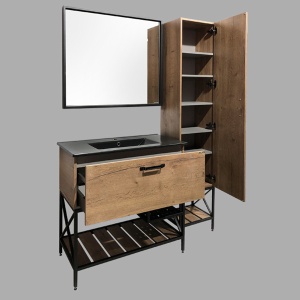 COMFORTY Шкаф-колонна "Бредфорд-40" дуб темный в Сочи и Адлере COMFORTY Шкаф-колонна "Бредфорд-40" дуб темный в Сочи и Адлере