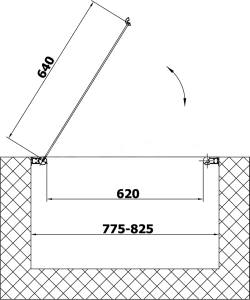 Дверь в душевой проем,  левая + Nano-покрытие в Сочи и Адлере