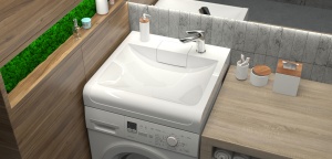 Раковина Аврора V56D1 (сигн.бел.) Granit MARR MARRBAXX, кронштейн в комплекте, сифон в комплекте  в Сочи и Адлере Раковина Аврора V56D1 (сигн.бел.) Granit MARR MARRBAXX, кронштейн в комплекте, сифон в комплекте  в Сочи и Адлере