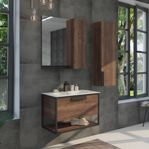 COMFORTY. Тумба-умывальник "Бонн-75" дуб темный с раковиной COMFORTY 75E белая в Сочи и Адлере COMFORTY. Тумба-умывальник "Бонн-75" дуб темный с раковиной COMFORTY 75E белая в Сочи и Адлере