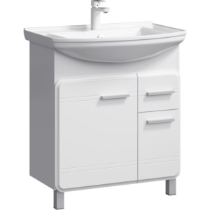 КОРСИКА 75 Тумба на ножках, две двери и ящик, с раковиной СТИЛЬ 75 (Ш77,5хВ85хГ51) Kor0107+Стиль 75  