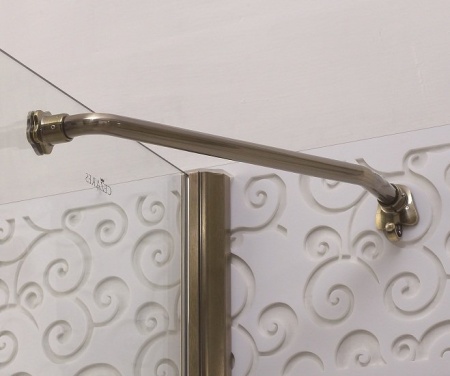 Душевое ограждение MAGIC-AH-1-120/100-C-BR-L  стекло прозрачное, профиль бронза в Сочи и Адлере