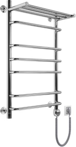 Полотенцесушитель электрический Вид 9 Лесенка с полкой 60*50 правое подключение Полотенцесушитель электрический Вид 9 Лесенка с полкой 60*50 правое подключение