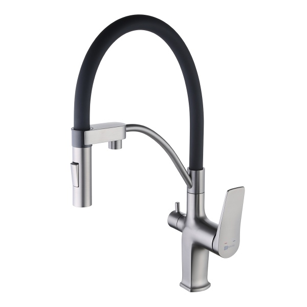 Смеситель Lemark Bronx LM3761GM для кухни, с гибким изливом, с подключ. к фильтру питьевой воды, гра Смеситель Lemark Bronx LM3761GM для кухни, с гибким изливом, с подключ. к фильтру питьевой воды, гра