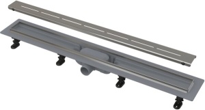 Водоотводящий желоб с порогами БЕЗ решетки, для перфорированной решетки или решетки под кладку Alca Plast Optima 750 мм Водоотводящий желоб с порогами БЕЗ решетки, для перфорированной решетки или решетки под кладку Alca Plast Optima 750 мм