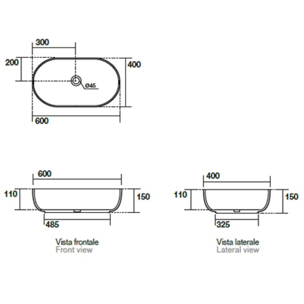 Kerasan Nolita Раковина накладная 60х40 см, без отв под смеситель, цвет Bruno matt в Сочи и Адлере Kerasan Nolita Раковина накладная 60х40 см, без отв под смеситель, цвет Bruno matt в Сочи и Адлере