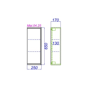 МАЙАМИ 25 Шкафчик навесной с дверью на петлях с доводчиком может быть установлен слева или справа относительно зеркала (Ш25хВ65хГ17) в Сочи и Адлере МАЙАМИ 25 Шкафчик навесной с дверью на петлях с доводчиком может быть установлен слева или справа относительно зеркала (Ш25хВ65хГ17) в Сочи и Адлере
