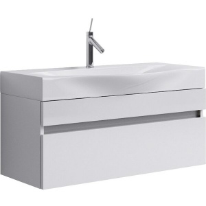 БЕРГАМО 100 Тумба подвесная, два ящика, в белом цвете с умывальником из литьевого мрамора БЕРГАМО 100 (Ш100хВ51хГ50,5) БЕРГАМО 100 Тумба подвесная, два ящика, в белом цвете с умывальником из литьевого мрамора БЕРГАМО 100 (Ш100хВ51хГ50,5)