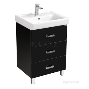 АМЕРИНА 80М 3 ящика тумба черная Без раковины в Сочи и Адлере АМЕРИНА 80М 3 ящика тумба черная Без раковины в Сочи и Адлере