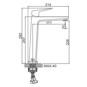 Смеситель для раковины Ledeme H81B L1181B в Сочи и Адлере