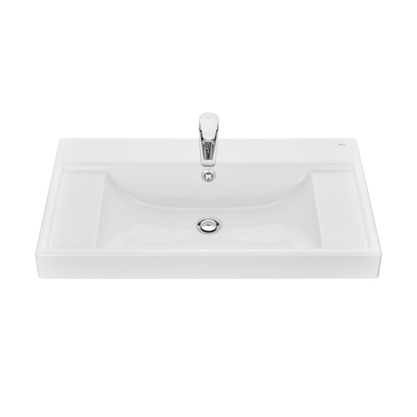 Раковина мебельная Roca Ona 800х460 литьевой мрамор (ZRU9307562) в Сочи и Адлере Раковина мебельная Roca Ona 800х460 литьевой мрамор (ZRU9307562) в Сочи и Адлере