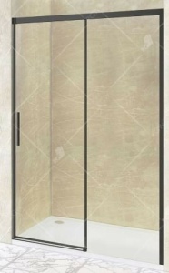 Душевой ограждение 160 см стекло прозрачное/профиль черный Душевой ограждение 160 см стекло прозрачное/профиль черный