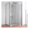 Дверь-купе в душевой проем с неподвижой стороной ZP+ZPV 120*80 08 01 профиль глянцевый хром стекло прозрачное
