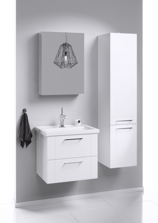 МАНЧЕСТЕР 70 Тумба подвесная, два ящика, белая с раковиной ФОСТЕР 70 (Ш71хВ54хГ46) MAN01072+Фостер 70  в Сочи и Адлере