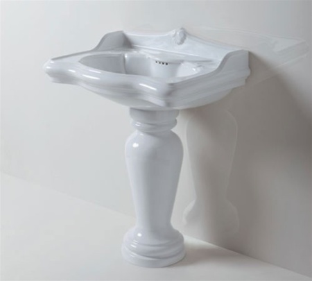 Умывальник 90 JUBILAEUM со спинкой 90х56см с 1 отверстием под смеситель, белый в Сочи и Адлере