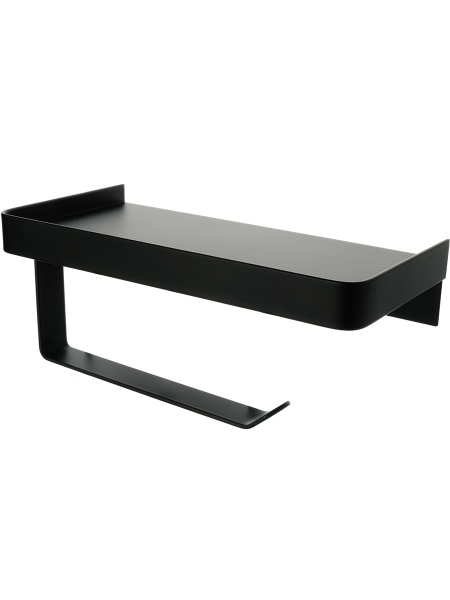 Fixsen HOTEL FX-31011B Бумагодержатель с полкой для телефона, черный