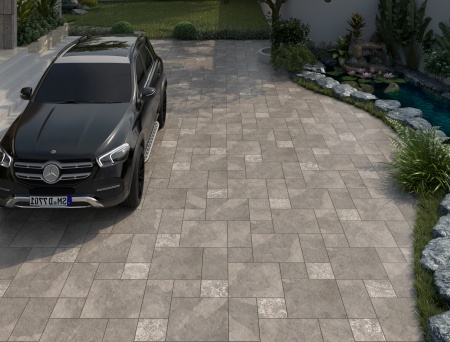 Керамогранит Boston Gris Decor 01 R10 matt 12мм 29,8*29,8 в Сочи и Адлере