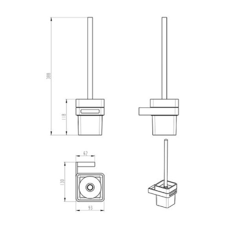 Ерш  подвесной MattWhite серия Q	10954-MW в Сочи и Адлере Ерш  подвесной MattWhite серия Q	10954-MW в Сочи и Адлере