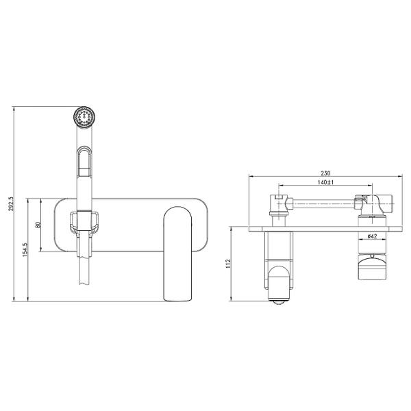 Гигиенический душ со смесителем Lemark Allegro LM5919CW Хром Белый в Сочи и Адлере