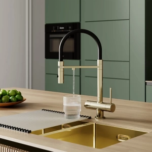 Смеситель для кухни с фильтром и гибким изливом, матовое золото, Ace, IDDIS, ACEMGFFi05 в Сочи и Адлере Смеситель для кухни с фильтром и гибким изливом, матовое золото, Ace, IDDIS, ACEMGFFi05 в Сочи и Адлере