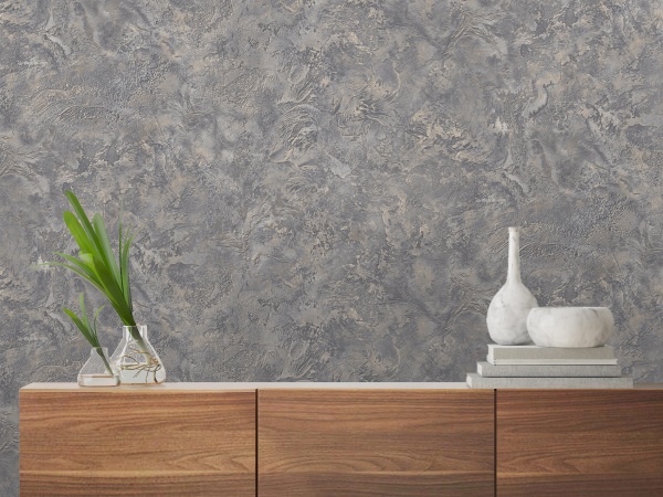 Обои Victoria Stenova Leonardo винил на флизелиновой основе, 1.06*10.05 м, золотисто-графитовый однотон  в Сочи и Адлере
