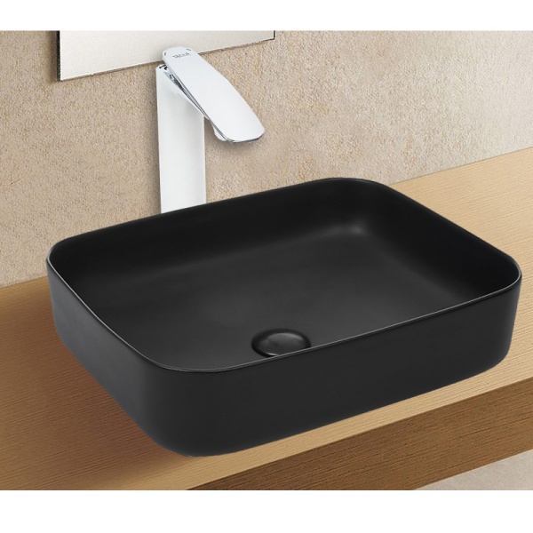 Раковина Azario 500x390x140 накладная, черная матовая (AZ-2195-MB) в Сочи и Адлере