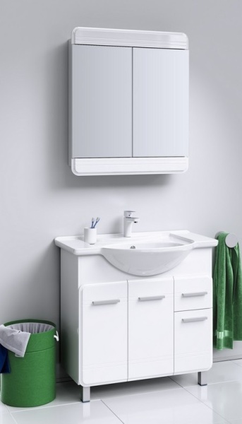 КОРСИКА 85 Тумба на ножках, три двери и ящик, с раковиной СТИЛЬ 85 (Ш88хВ85хГ51) Kor.01.08+Стиль 85  в Сочи и Адлере КОРСИКА 85 Тумба на ножках, три двери и ящик, с раковиной СТИЛЬ 85 (Ш88хВ85хГ51) Kor.01.08+Стиль 85  в Сочи и Адлере