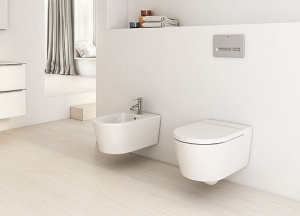 INSPIRA ROUND Низ к унитазу подвесной безободковый, круглый, 560 мм в Сочи и Адлере INSPIRA ROUND Низ к унитазу подвесной безободковый, круглый, 560 мм в Сочи и Адлере