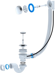 Слив-перелив для ванны Ани Пласт EMS701 (187832) к ваннам Акванет в Сочи и Адлере