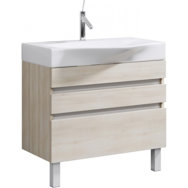 БЕРГАМО 80 Тумба на ножках, три ящика, в цвете акация с умывальником из литьевого мрамора БЕРГАМО 80 (Ш80хВ85,5хГ50) БЕРГАМО 80 Тумба на ножках, три ящика, в цвете акация с умывальником из литьевого мрамора БЕРГАМО 80 (Ш80хВ85,5хГ50)