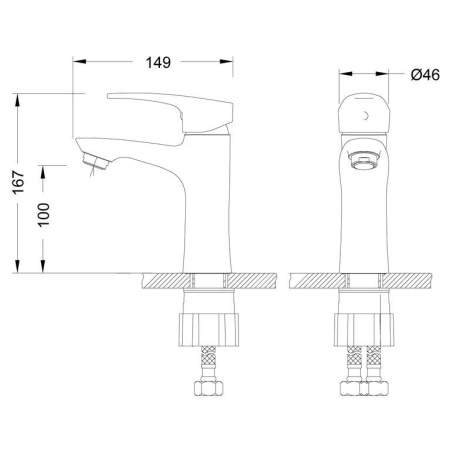 Смеситель Lemark Linara LM0406C для умывальника монолитный, хром в Сочи и Адлере
