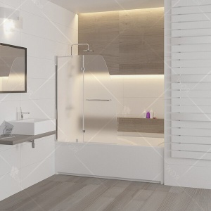 RGW SC-13 Шторка на ванну 110*150 пр/хром. стекло чистое 6мм