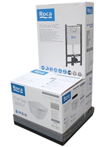 ПЭК Roca THE GAP Rimless унитаз+сид.микр.+инстал.+кнопка в Сочи и Адлере ПЭК Roca THE GAP Rimless унитаз+сид.микр.+инстал.+кнопка в Сочи и Адлере