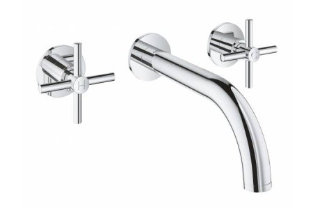 20164003 GROHE Atrio New Смеситель двухвентильный для раковины на 3 отверстия, настенный монтаж, хром (20164003)