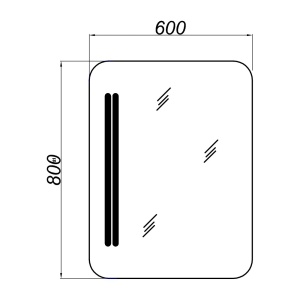 НЕО 60 Зеркало с подсветкой выключателем и возможностью крепить вертикально и горизонтально (Ш35хВ140хГ30) в Сочи и Адлере НЕО 60 Зеркало с подсветкой выключателем и возможностью крепить вертикально и горизонтально (Ш35хВ140хГ30) в Сочи и Адлере