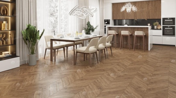 Alpine Floor LVT Гевуина Chevron 555×127×2,5 мм (1.974м2), 28шт (14А+14B) в Сочи и Адлере